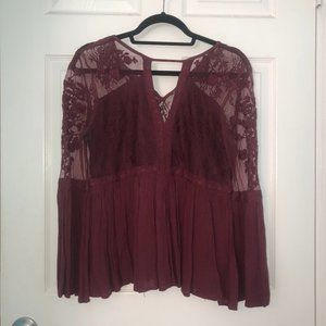 Lace Long Sleeve Blouse